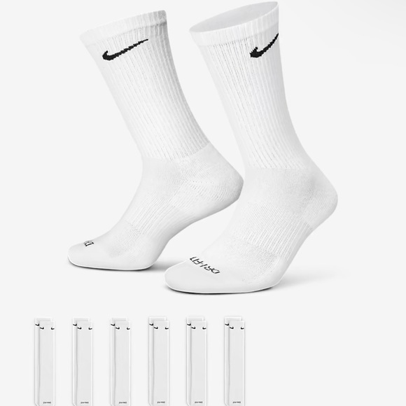 NIKE EVERYDAY COTTON CUSHIONED CREW WMNS SOCKS - Picture 2 of 16